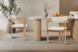 Chaise Camille Frêne Naturel Tissu Ote Milan 103 Beige