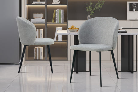 Chaise Toledo Tissu Gris clair