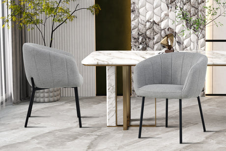 Chaise Sevilla Tissu Gris clair