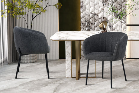 Chaise Sevilla Tissu Gris foncé