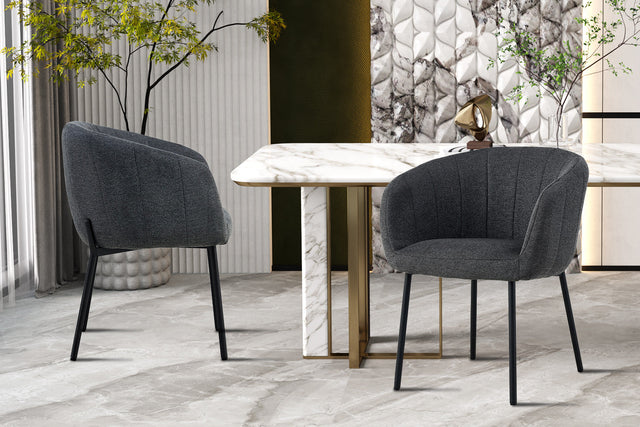 Chaise Sevilla Tissu Gris foncé