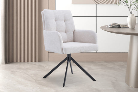 Chaise Granada Pivotant Tissu Davis Bliss 75-02 Ecru - vue 2