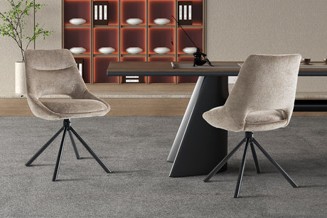 Chaise Dante Tissu Taupe - vue 2