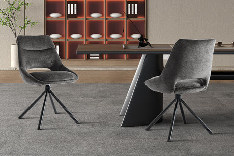 Chaise Dante Tissu Gris - vue 2