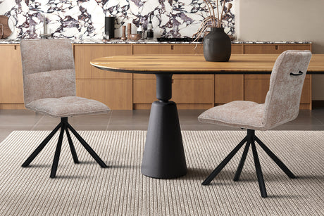 Chaise Jack Pivotant Tissu Sable