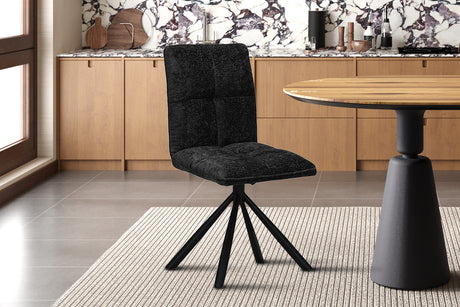 Chaise Jack Pivotant Tissu Gris foncé - vue 2