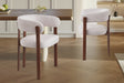 Chaise Julia avec accoudoirs Noyer Tissu Fabb Leo 23