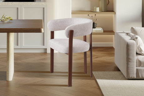 Chaise Julia avec accoudoirs Noyer Tissu Fabb Leo 23 - vue 2
