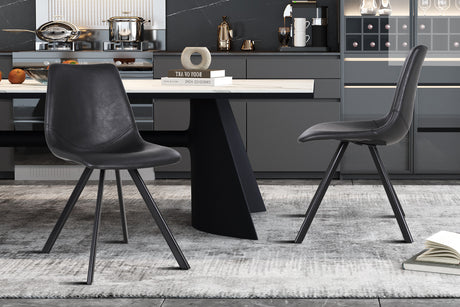 Chaise Emma PU Noir
