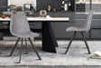 Chaise Emma PU Gris foncé