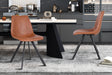Chaise Emma PU Cognac