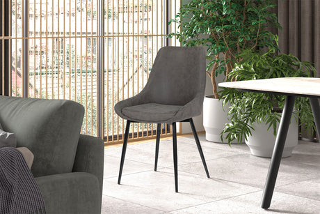 Chaise Mirano PU Gris clair