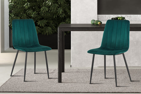 Chaise Willis Velours Vert