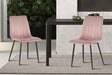 Chaise Willis Velours Rose