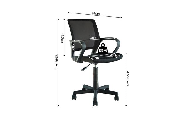 Chaise de bureau Pura - dimensions