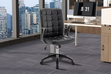 Chaise de bureau Luka Noir PU