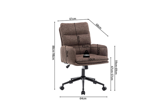 Chaise de bureau Aimé - dimensions