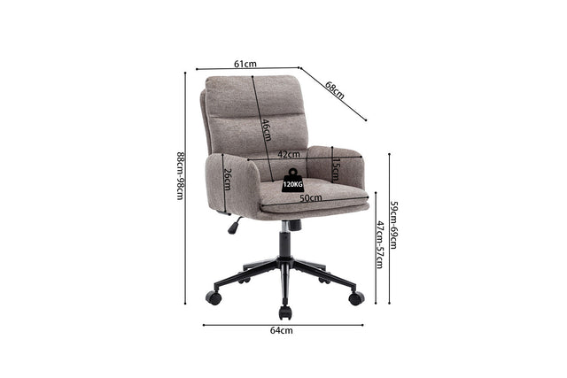 Chaise de bureau Aimé - dimensions