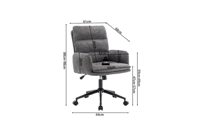 Chaise de bureau Aimé - dimensions