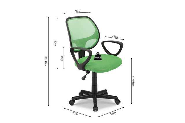 Chaise de bureau Hippa - dimensions