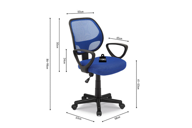 Chaise de bureau Hippa - dimensions
