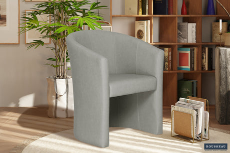 Fauteuil Charlie Vintage PU Gris clair