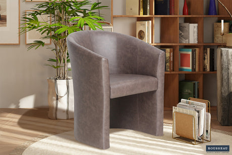 Fauteuil Charlie Vintage PU Brun foncé