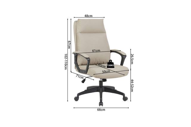 Chaise de bureau Samuel - dimensions