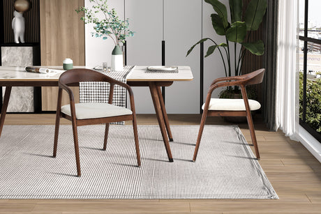 Chaise Claire Frêne Noyer Tissu Ote Milan 103 Beige