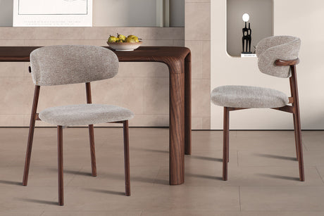Chaise Coco Noyer Tissu Fabb Raven 30 Sable