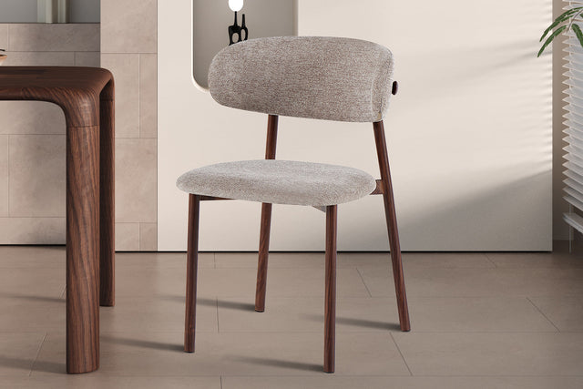 Chaise Coco Noyer Tissu Fabb Raven 30 Sable - vue 2