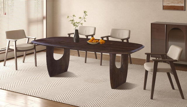 Tafel 'Braga' Ovale Danoise Bois de manguier Brun Foncé - 51620_1