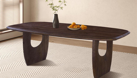 Tafel 'Braga' Ovale Danoise Bois de manguier Brun Foncé - 51620_1