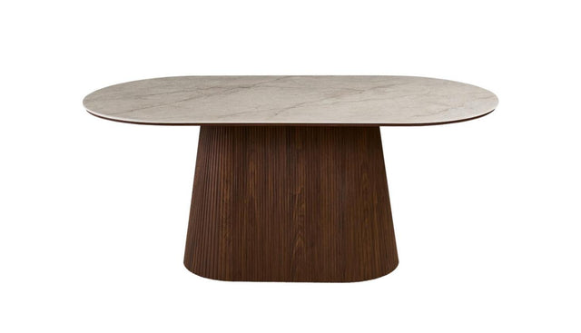 Table 'Vigo' 180 cm Ovale Décor Chêne Foncé Shakespear Beige - 52180_6