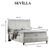 Lit coffre SEVILLA - Dimensions 140x190