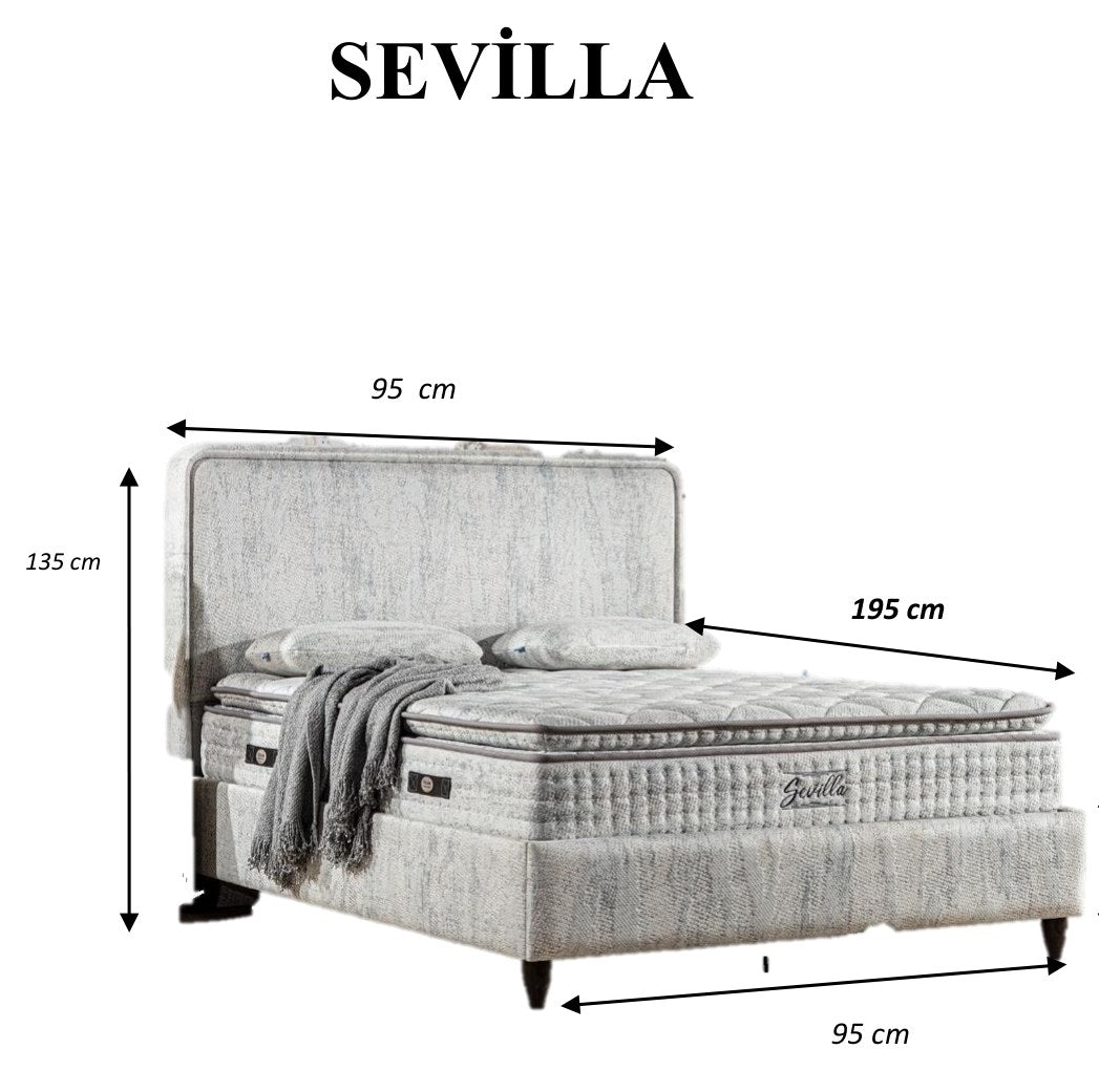 Lit coffre SEVILLA - Dimensions 90x190