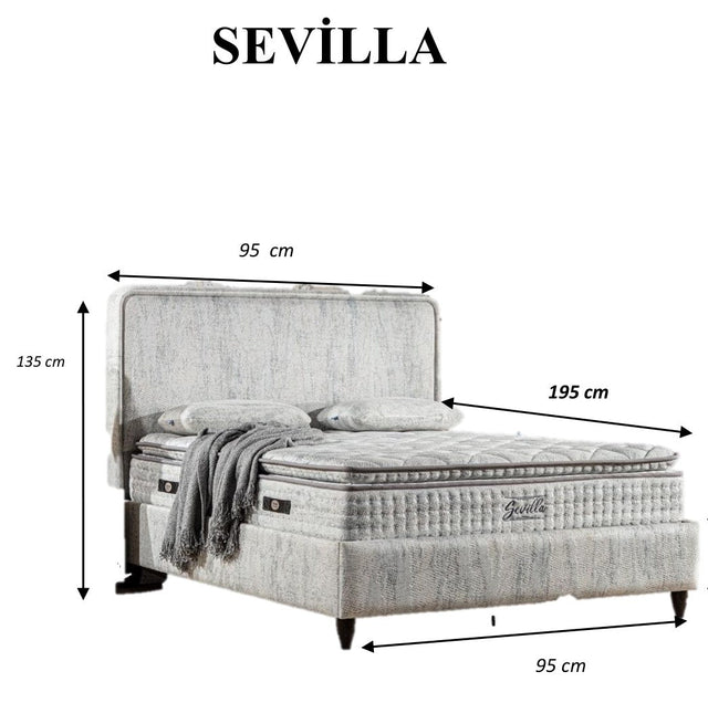Lit coffre SEVILLA - Dimensions 90x190