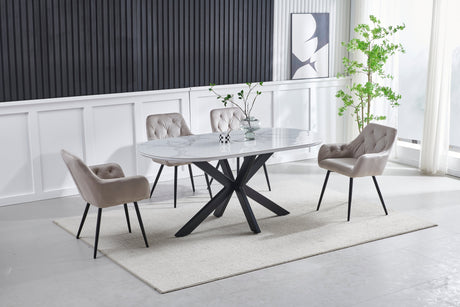 Table à manger Ophélia doré - TB13
