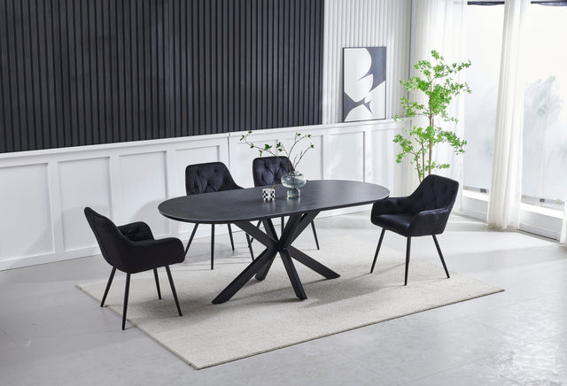 Table à manger Ophélia pied noir - TB13