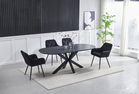Table à manger Ophélia chrome - TB13