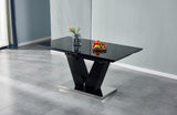 Table à manger à rallonge V marbre beige, pied doré, 160-200 cm – vue 3