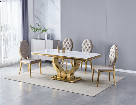 Table à manger Trophée pied doré - TB92
