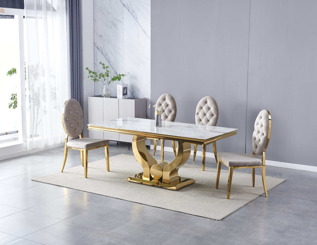 Table à manger Trophée pied doré - TB92