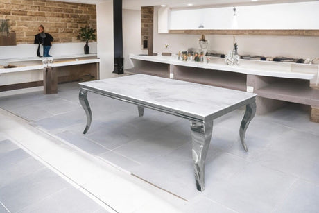 Table basse Baroque pied doré 120cm - TBA74