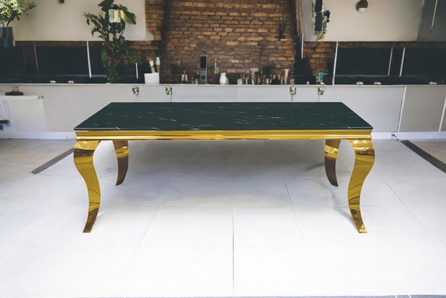 Table basse Baroque pied chrome 120cm - TBA74