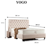 Lit coffre YOGO - Dimensions 140x190
