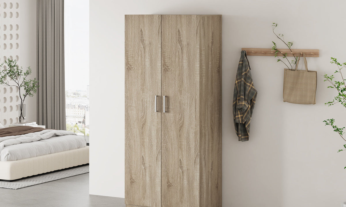 Armoire de rangement Mike – 2 portes – 80 × 180 cm – vue 2