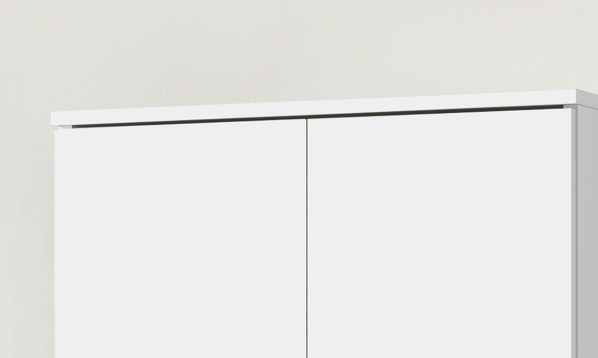 Armoire de rangement Ray – Blanc, 2 portes – 60 × 180 cm – vue 3