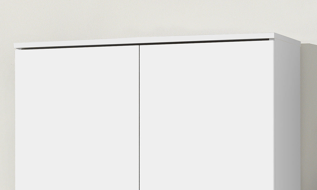 Armoire de rangement Ray – Blanc, 2 portes – 80 × 180 cm – vue 3