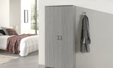 Armoire de rangement Ray – Chêne gris, 2 portes – 80 × 180 cm – vue 2